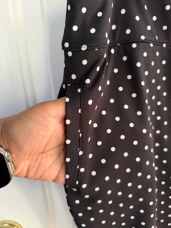 WEEKENDS BY CHICO’S SIZE 2 (L/XL) Polka Dot SKIRT Black White - Picture 5 of 16